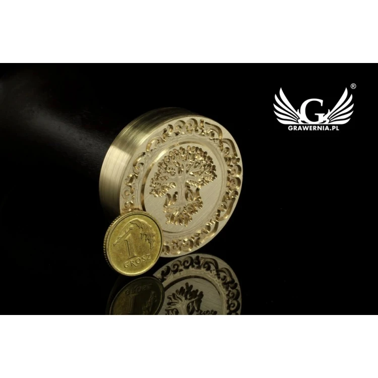 Lacquer stamp - CNC - diameter 35mm, concave engraving