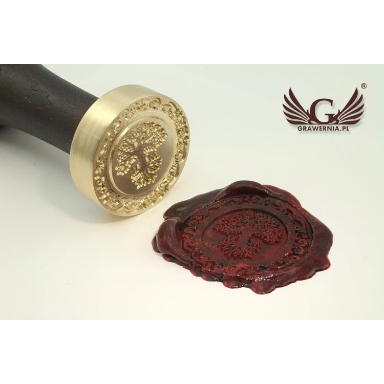 Lacquer stamp - CNC - diameter 35mm, concave engraving