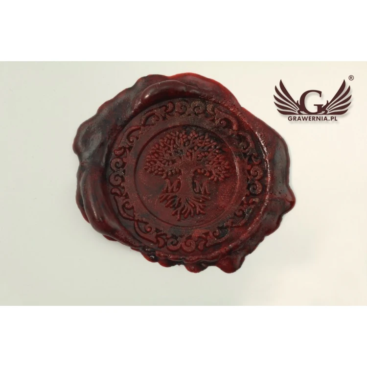 Lacquer stamp - CNC - diameter 35mm, concave engraving