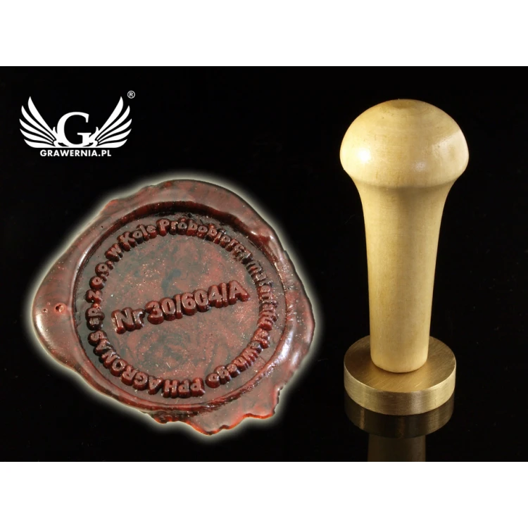 Seal for stamping in wax - CNC - diameter 33mm
