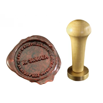 Seal for stamping in wax - CNC - diameter 33mm