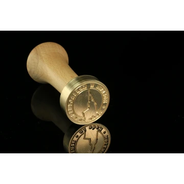 Seal for stamping in wax - CNC - diameter 38mm, concave engraving