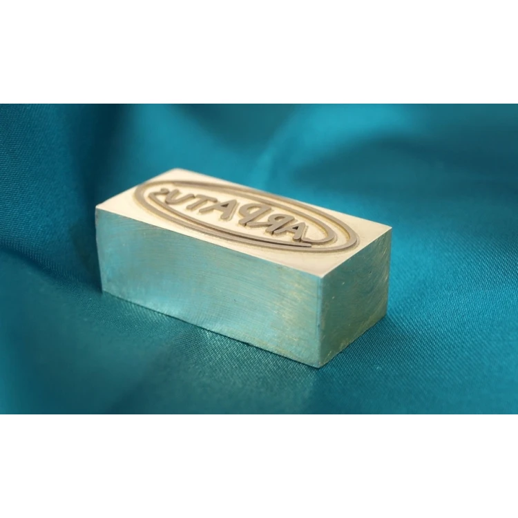 Matrix / Stamp for cold embossing logo on leather - dimensions: 39x19mm