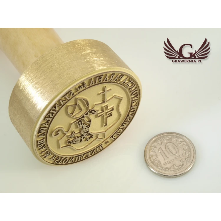PARISH SEAL - brass diameter 36mm engraving depth about 0.4mm