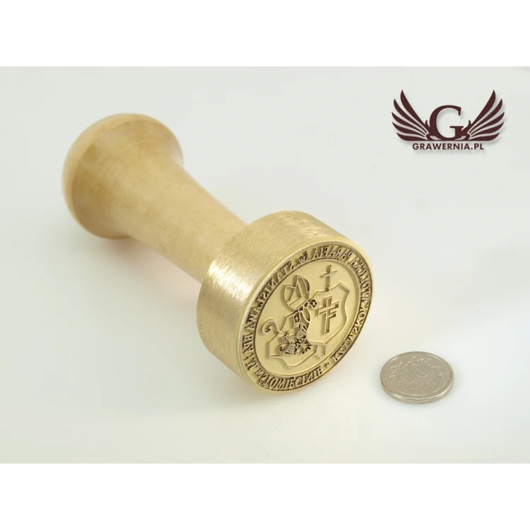PARISH SEAL - brass diameter 36mm engraving depth about 0.4mm