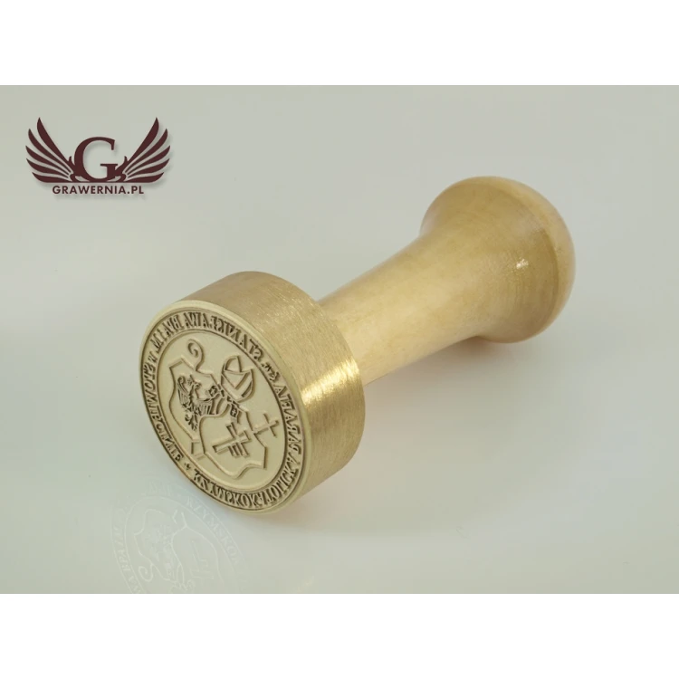 PARISH SEAL - brass diameter 36mm engraving depth about 0.4mm