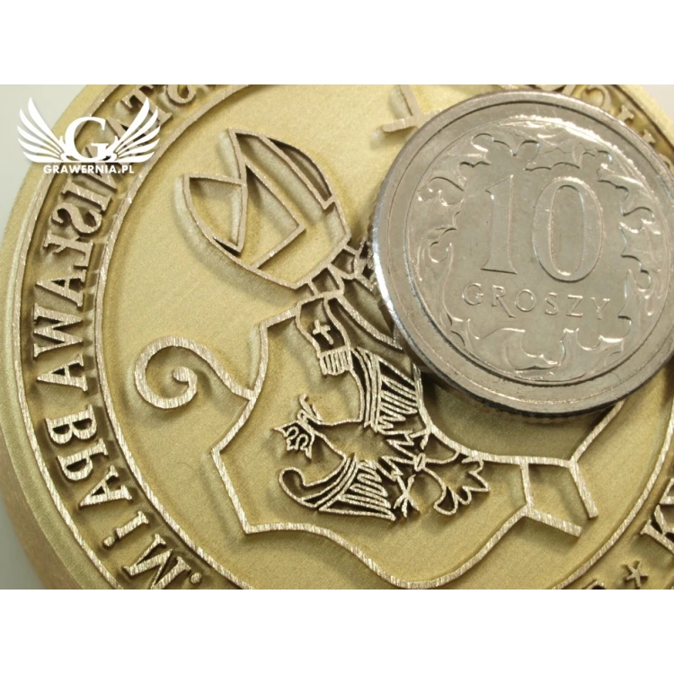 PARISH SEAL - brass diameter 36mm engraving depth about 0.4mm