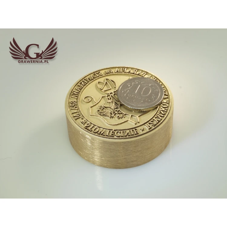 PARISH SEAL - brass diameter 36mm engraving depth about 0.4mm