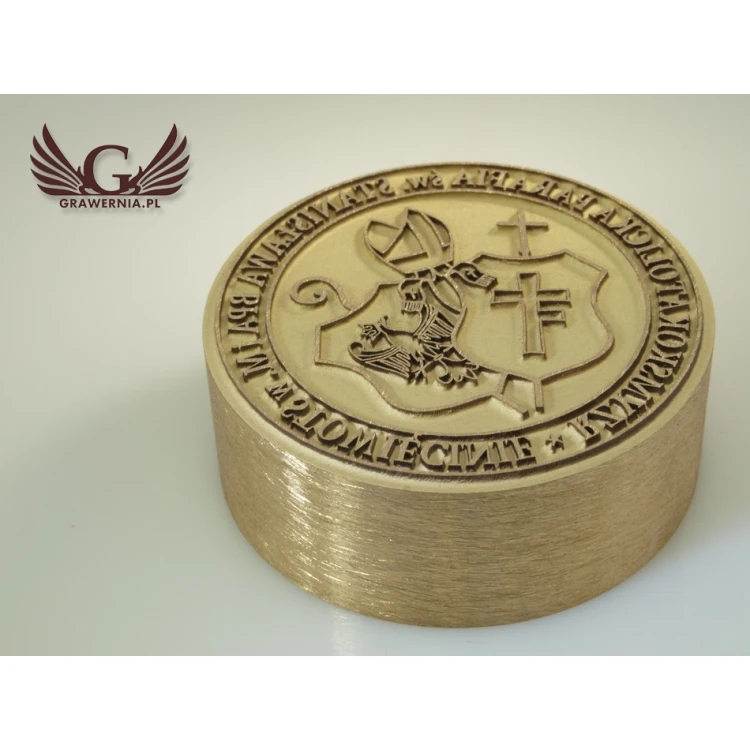 PARISH SEAL - brass diameter 36mm engraving depth about 0.4mm