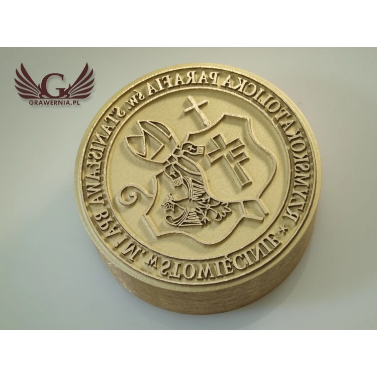 PARISH SEAL - brass diameter 36mm engraving depth about 0.4mm