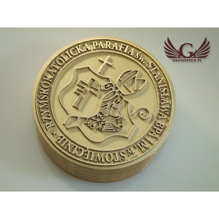 PARISH SEAL - brass diameter 36mm engraving depth about 0.4mm