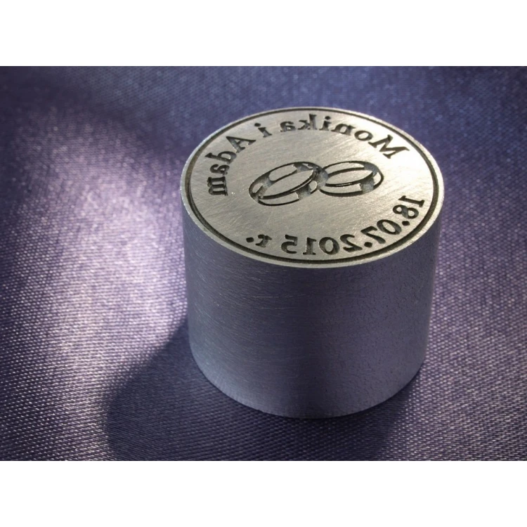 Wedding Envelope Seal - 25mm Aluminium Wax Stamp with approximately 1mm engraving depth