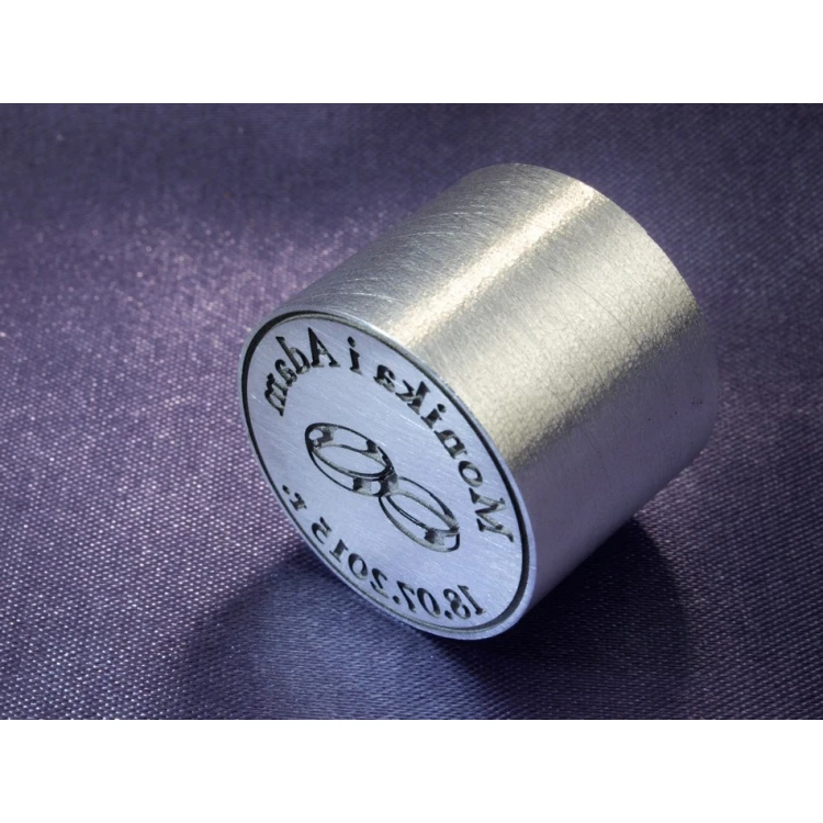 Wedding Envelope Seal - 25mm Aluminium Wax Stamp with approximately 1mm engraving depth
