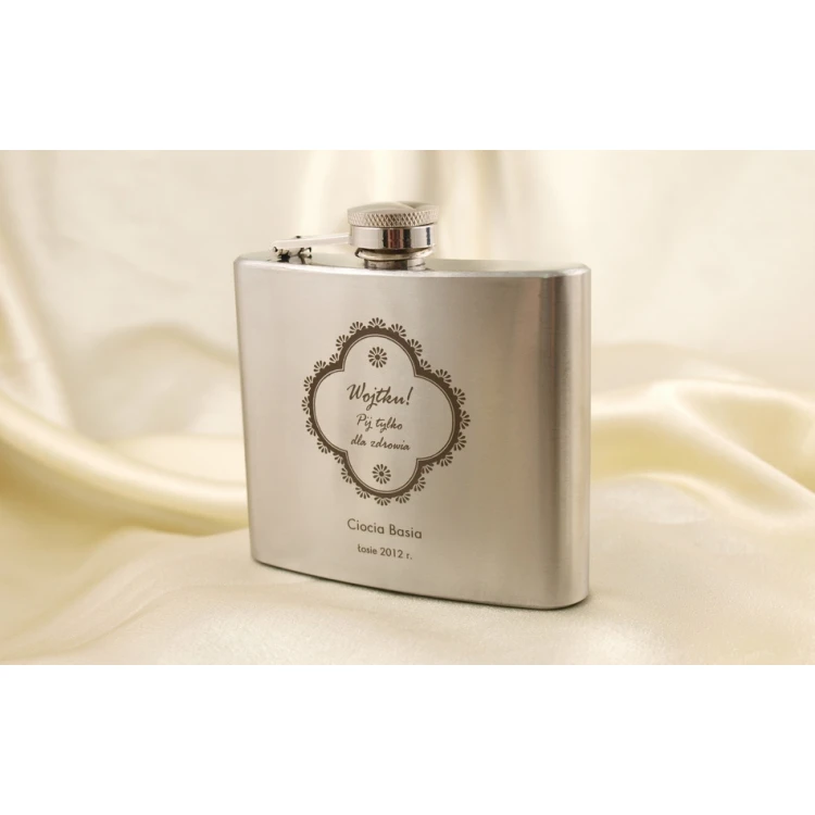 Weston Steel Hip Flask with Engraving - 180ml
