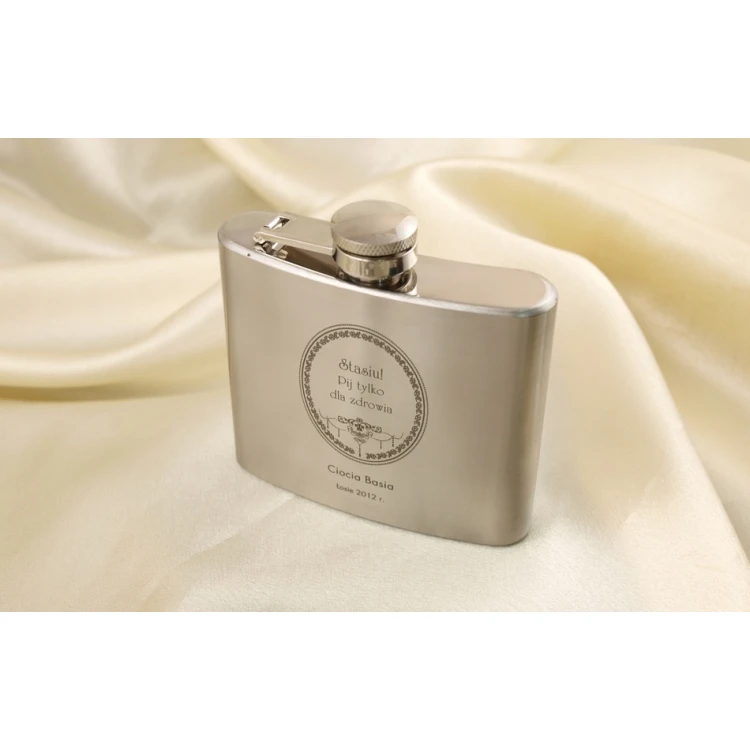 Weston Steel Hip Flask with Engraving - 180ml