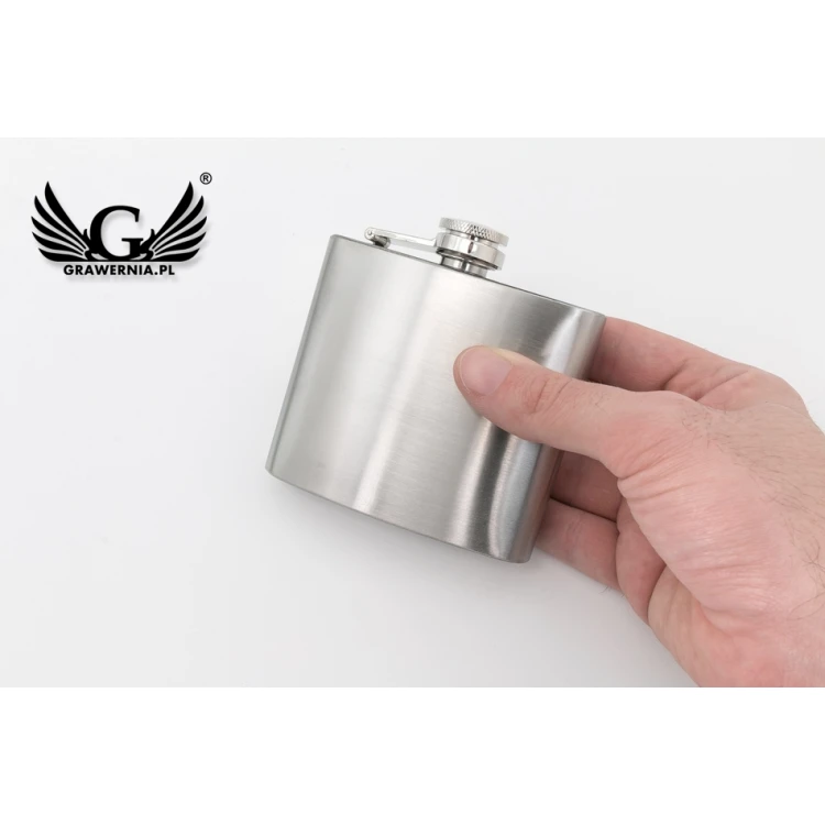 Steel Hip Flask CLARK with Engraving - 120ml - AL014