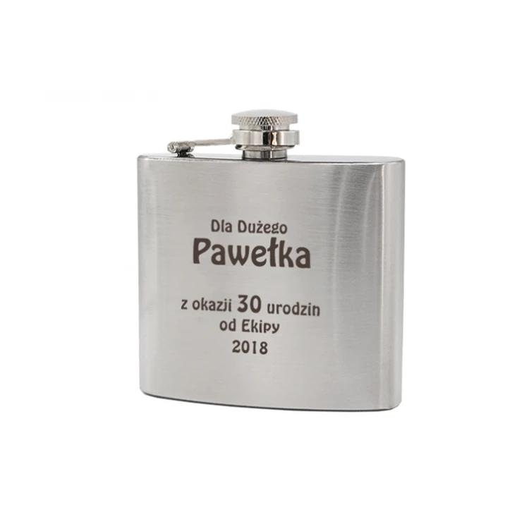 Steel Hip Flask CLARK with Engraving - 120ml - AL014