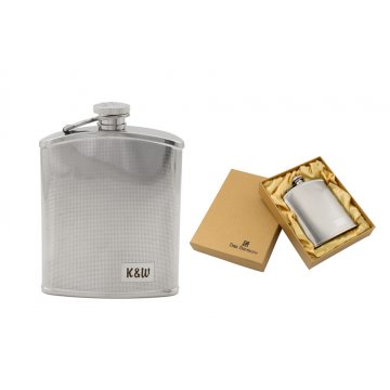 Dan Barmore LOIMA Steel Hip Flask with Engraving - 180ml - AL017