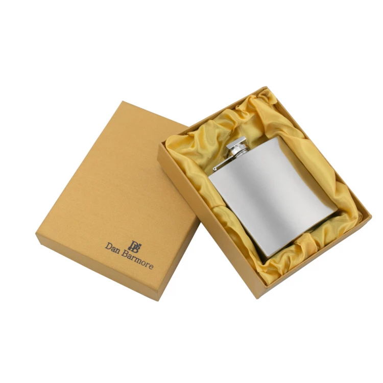 Dan Barmore SAN REMO Steel Hip Flask with Engraving - 180ml - AL019