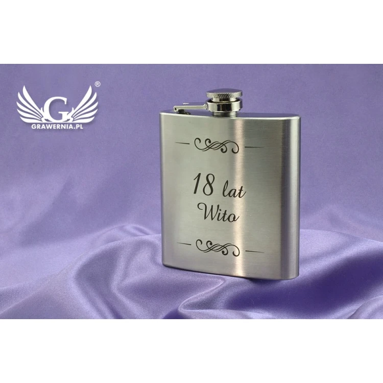 Weston Steel Hip Flask with Engraving - 180ml