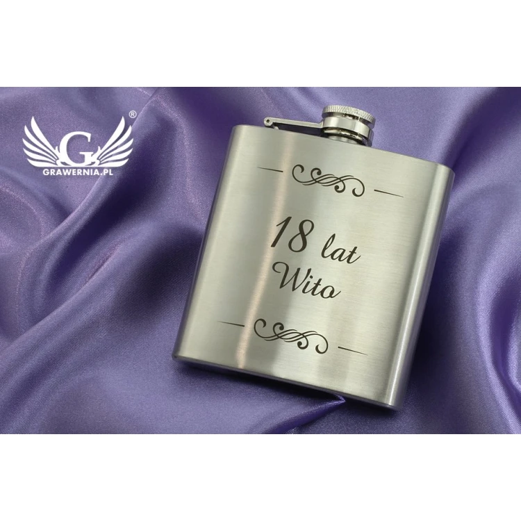Weston Steel Hip Flask with Engraving - 180ml