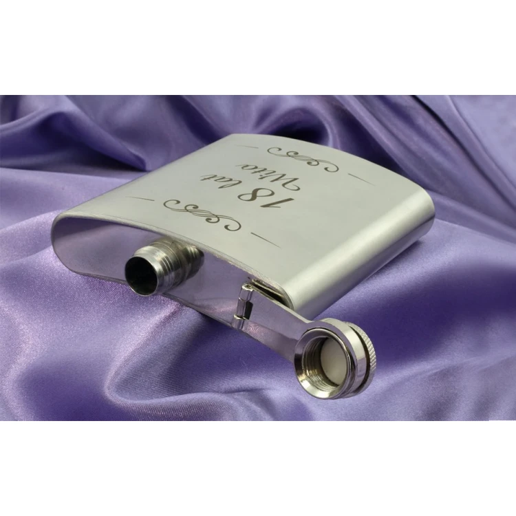 Weston Steel Hip Flask with Engraving - 180ml