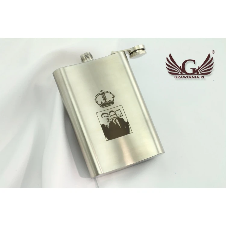 Nevis Steel Hip Flask with Engraving - 240ml