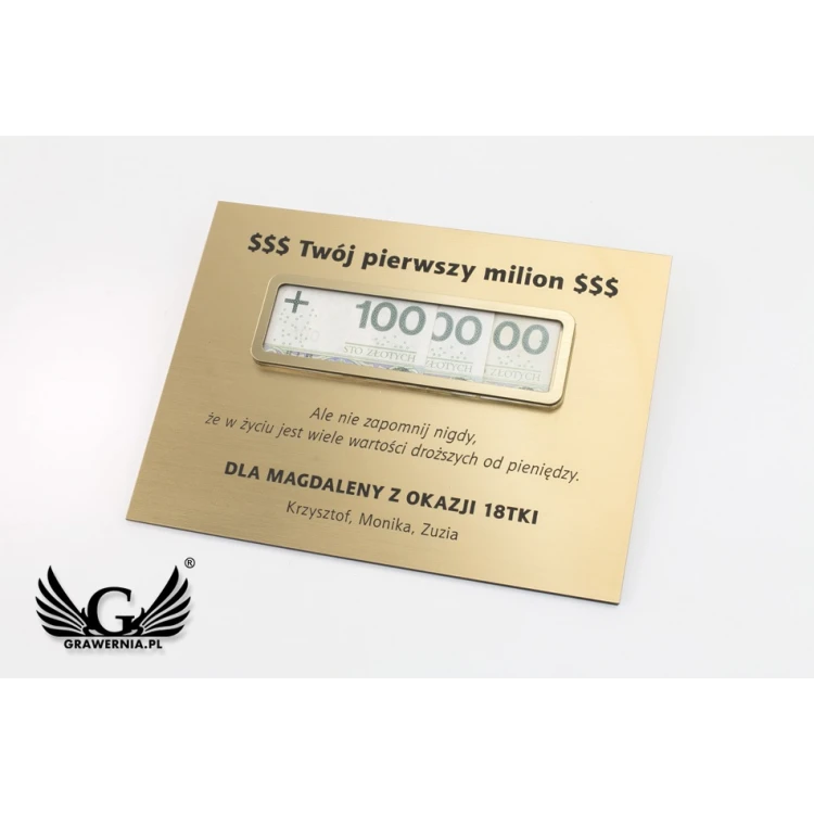 First Million - 18th Birthday Gift - size 200x150mm - DS038