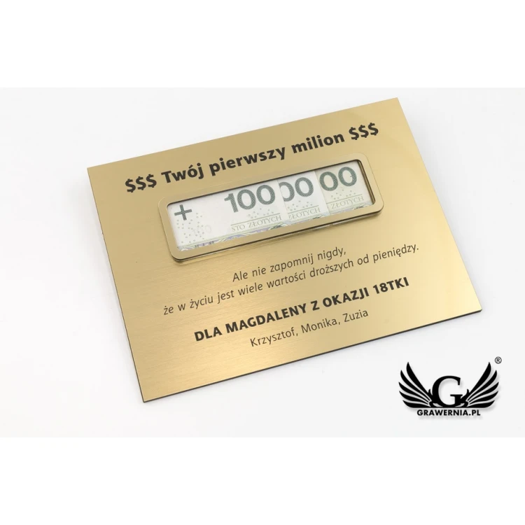 First Million - 18th Birthday Gift - size 200x150mm - DS038