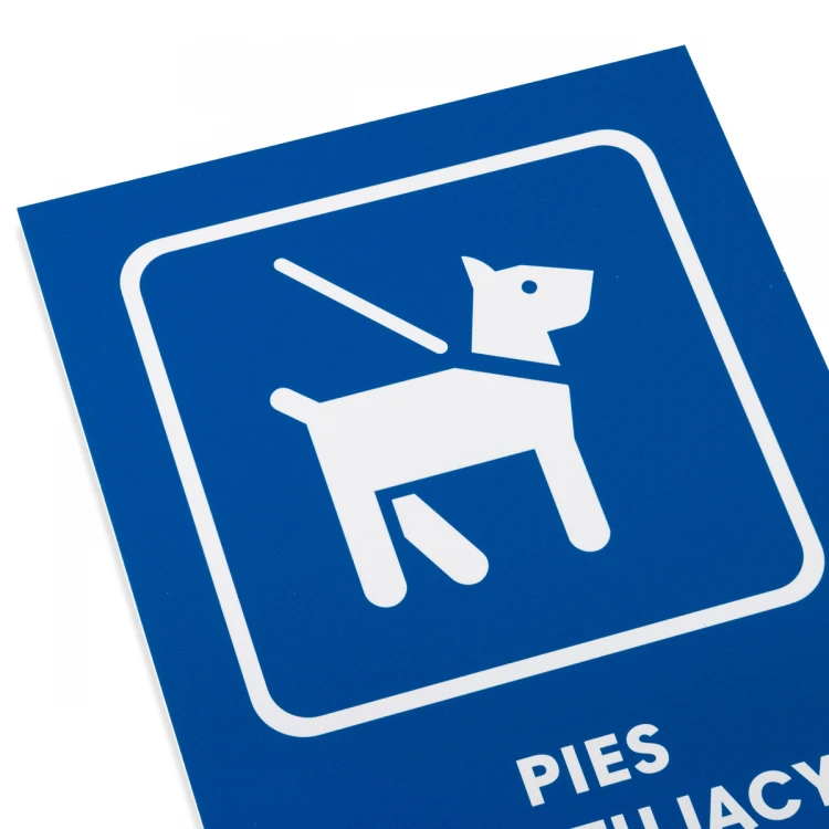 Assistance Dog - Braille Sign - size 140x205mm - Hard PVC - TAB481