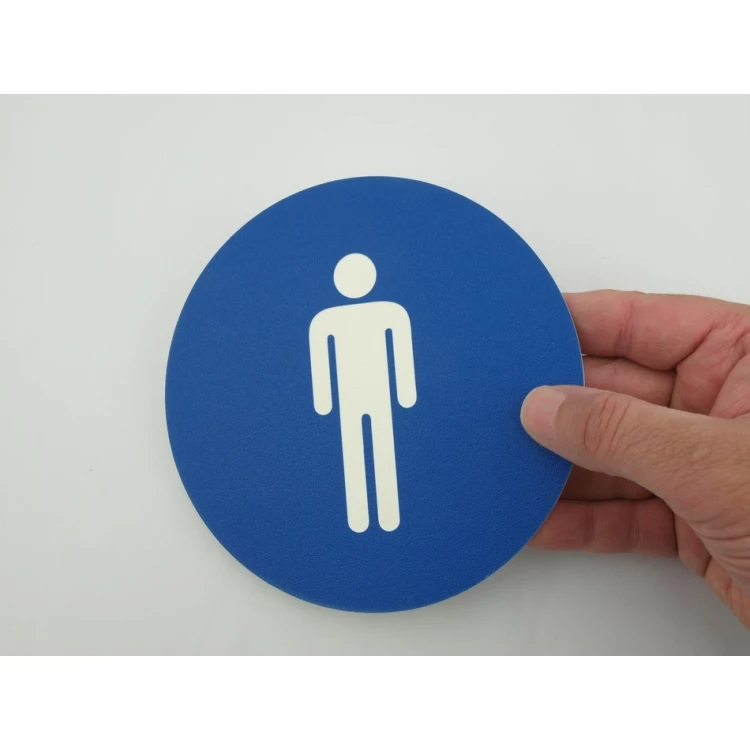 Pictograms - blue color - plaque with a diameter of 14 cm