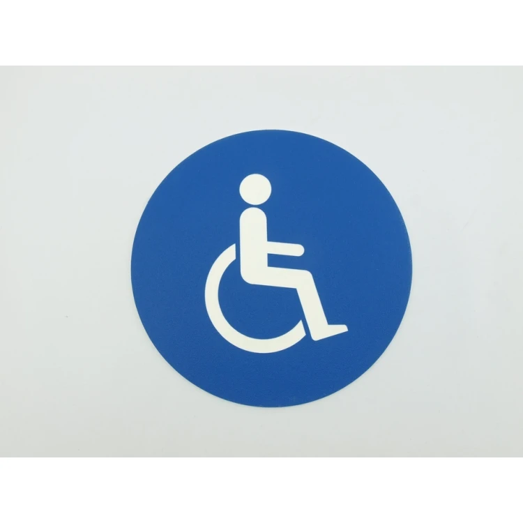 Pictograms - blue color - plaque with a diameter of 14 cm