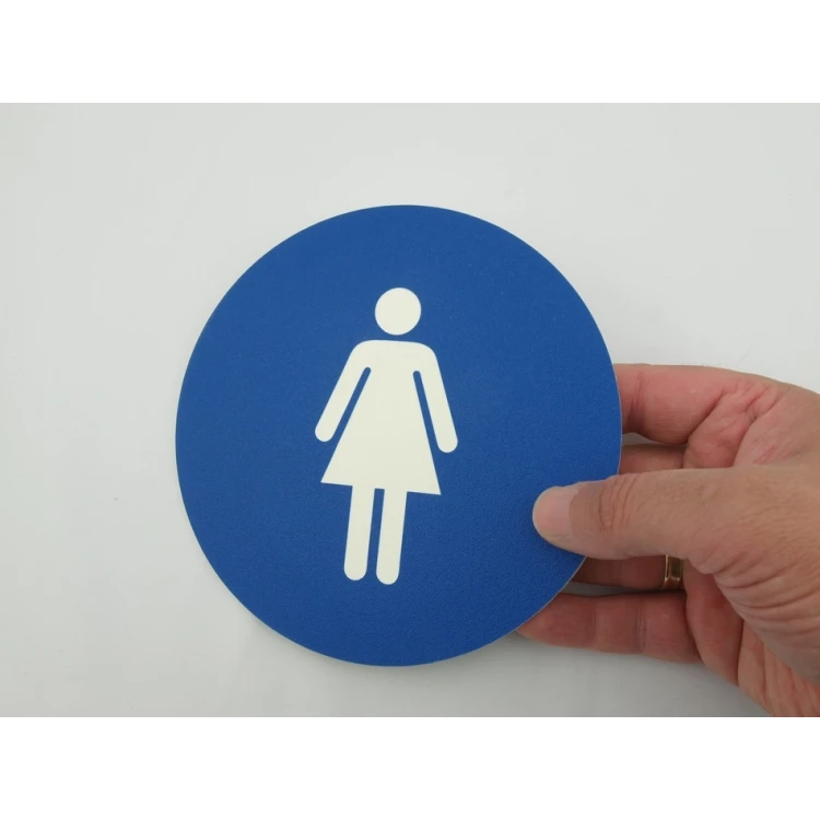 Pictograms - blue color - plaque with a diameter of 14 cm