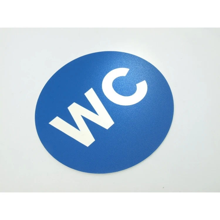 Pictograms - blue color - plaque with a diameter of 14 cm