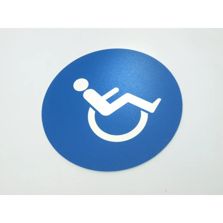Pictograms - blue color - plaque with a diameter of 14 cm