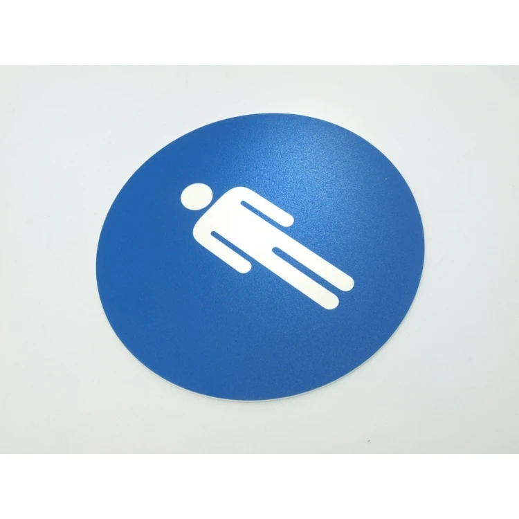 Pictograms - blue color - plaque with a diameter of 14 cm