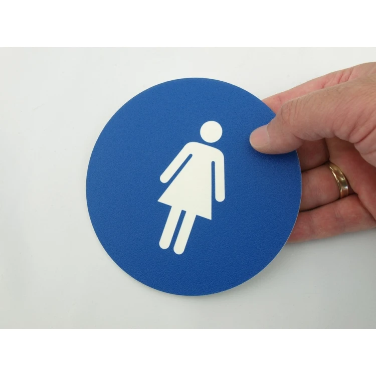 Pictograms - blue color - plaque with a diameter of 12 cm
