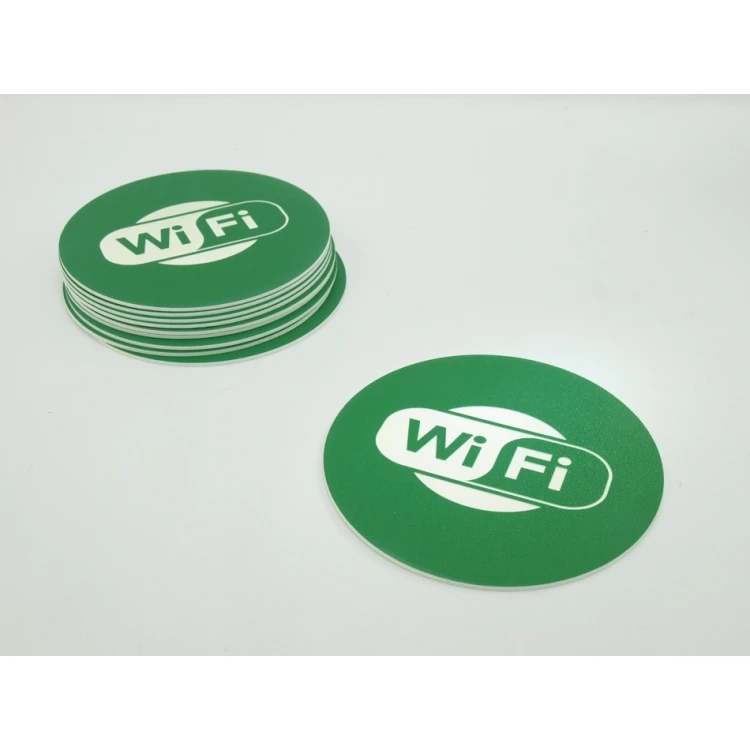 Pictograms - green color - plaque with a diameter of 10 cm
