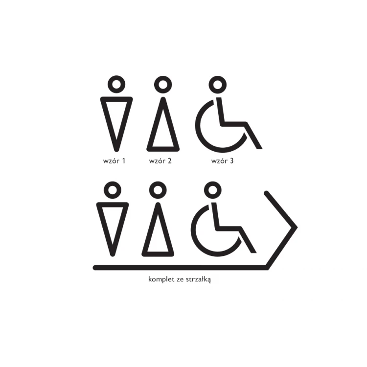 Pictograms from Plexi for Toilets - Black Acrylic 3mm - TT022