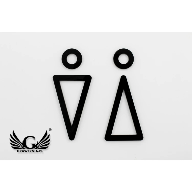 Pictograms from Plexi for Toilets - Black Acrylic 3mm - TT022