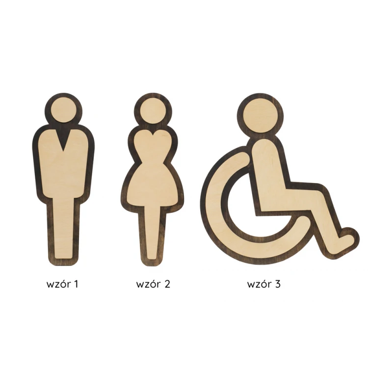 Wooden Pictograms for Toilets - height: 250mm - TT034
