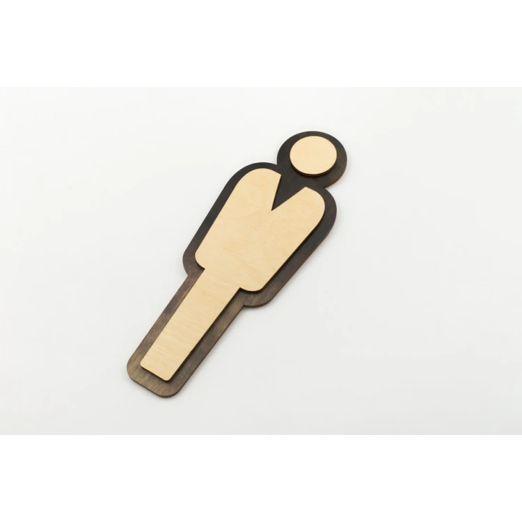Wooden Pictograms for Toilets - height: 250mm - TT034