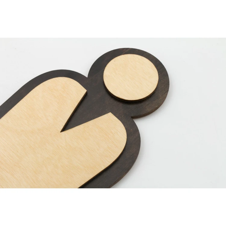 Wooden Pictograms for Toilets - height: 250mm - TT034