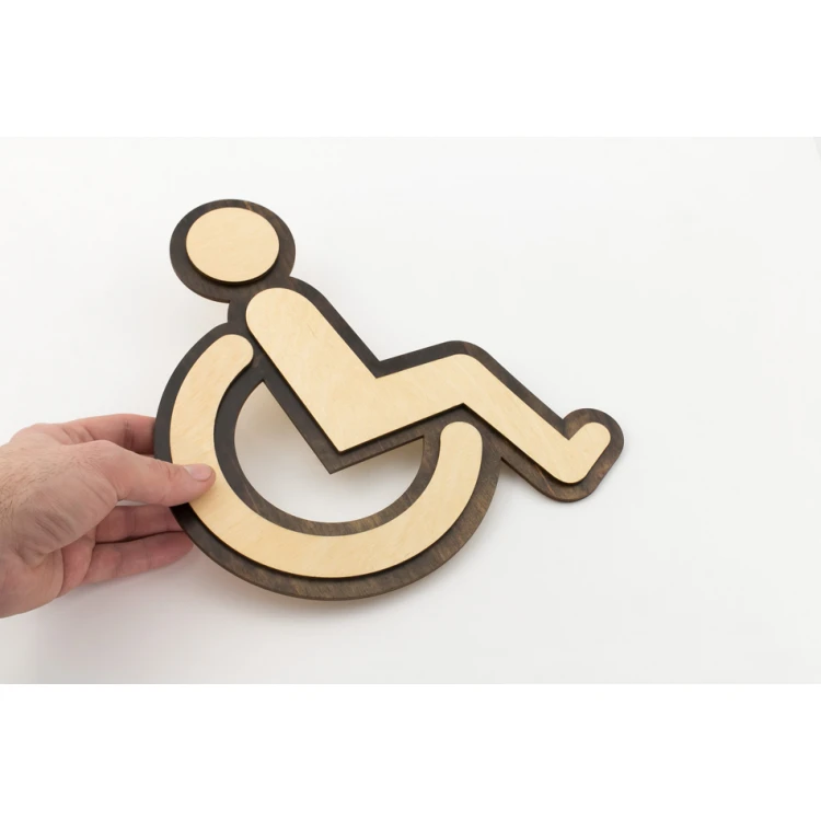 Wooden Pictograms for Toilets - height: 250mm - TT034