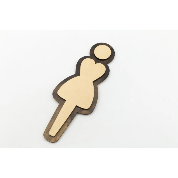Wooden Pictograms for Toilets - height: 250mm - TT034