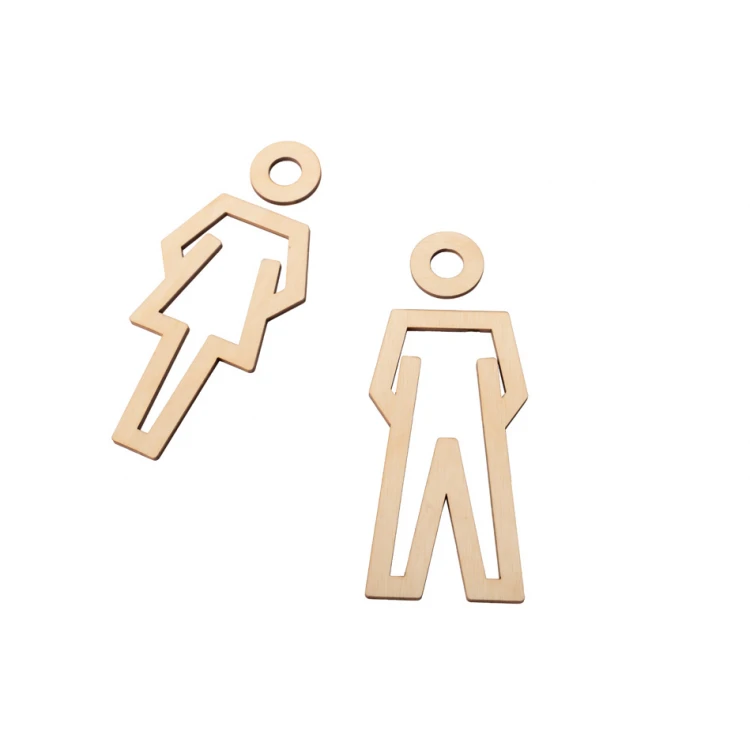 Wooden Pictograms for Toilets - height: 150mm - TT041