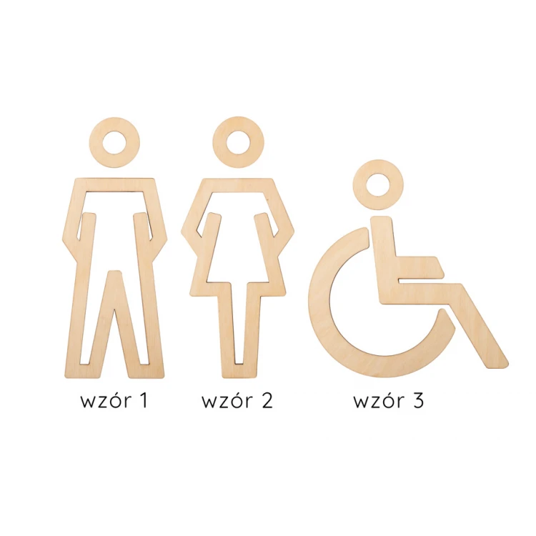 Wooden Pictograms for Toilets - height: 150mm - TT041