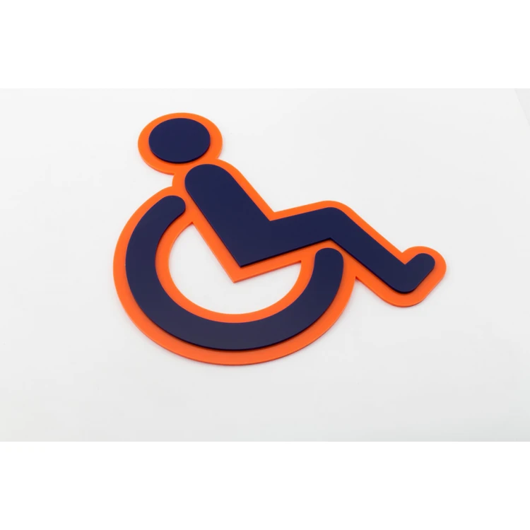 Pictograms from Plexi for Toilets - Orange and Navy Acrylic - Height: 300mm - TT035