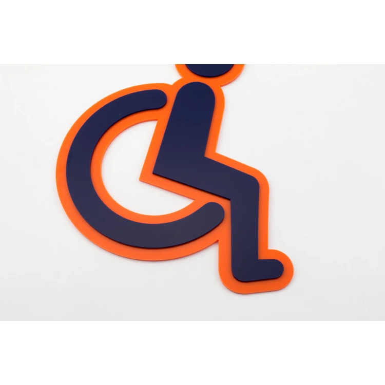 Pictograms from Plexi for Toilets - Orange and Navy Acrylic - Height: 300mm - TT035