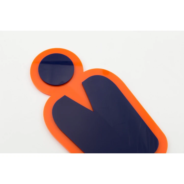 Pictograms from Plexi for Toilets - Orange and Navy Acrylic - Height: 300mm - TT035